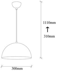Candeeiro de Teto Sivani – Branco e Dourado – Diâmetro 30 cm, Altura 1