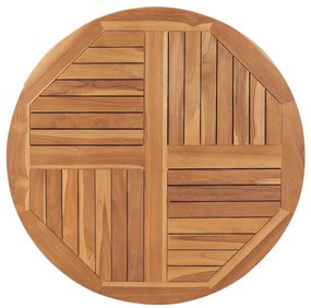 Tampo de mesa redondo 2,5 cm 90 cm madeira de teca maciça