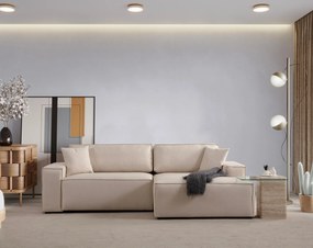 Sofá-Cama de Canto Pırlo – Ecru – 260 cm x 170 cm