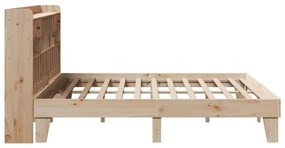 Cama sem colchão 200x200 cm madeira de pinho maciça