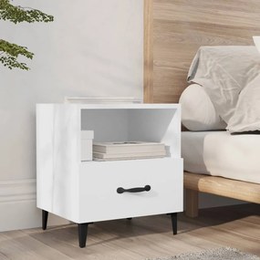 812024 vidaXL Mesa de cabeceira derivados de madeira branco
