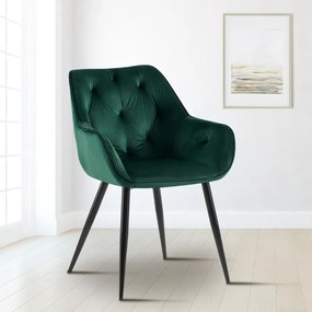 Conjunto de 2 cadeiras de sala de jantar Cassis 56 x 81 x 58 cm Verde