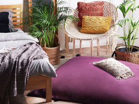 Pufe almofada roxo 140 x 180 cm FUZZY Beliani