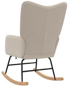 Cadeira Relaxante vidaXL Cinza Claro em Tecido Tipo Lã