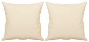 Sofá 3 lugares c/ almofadas 180 cm microfibra bege