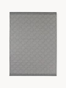 Tapete reversível para interior e exterior com padrão de diamante Reddy