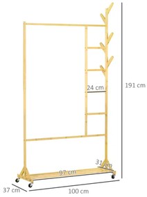 Conjunto de Entrada Deepend - Cabide e Sapateira em Bambu - Design Nat