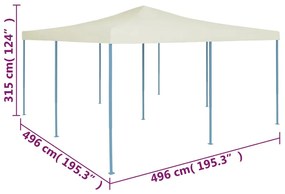 Tenda dobrável 5x5 m creme