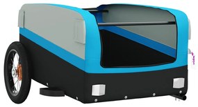 Reboque para bicicleta 30 kg ferro preto e azul