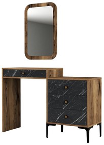 Cômoda Lizbon500 – Nogueira e Preto – 124x84,7x40 cm