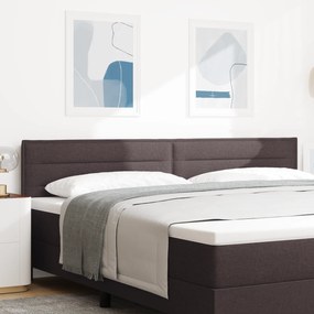 vidaXL Cabeceira Com Design de Linhas Castanho 200 cm Tecido