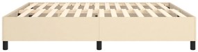 Estrutura de cama sem colchão 160x200 cm tecido cor creme