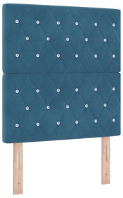Cama vidaXL Azul Escuro 80x200 cm Veludo