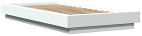 Estrutura de cama 90x200 cm derivados de madeira branco