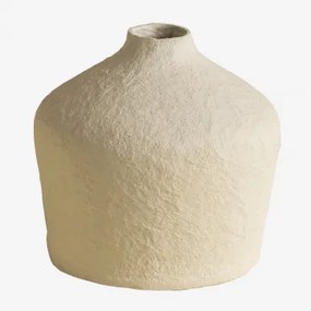 Vaso Decorativo Em Papel Machê Brimsley Crema - Sklum