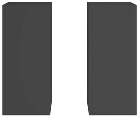 Suportes para Plantas Externos Pilar 2 pcs Preto 24x24x55 cm Aço