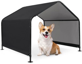 Caixa de canto para cães, gaiola para cães que economiza espaço e com alimentador ajustável - Café