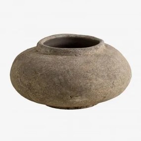 Vaso ↑15 Cm Em Terracota Agnon Castanho-pedra - Sklum