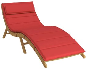 Almofadão p/ espreguiçadeira 180x60x4 cm tecido oxford vermelho