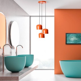 Candeeiro de Teto Yozgat – Laranja – Diâmetro 45 cm