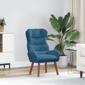 Poltrona Relaxante Veludo Azul