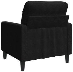Poltrona 60 cm veludo preto