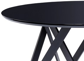 Mesa de jantar redonda preta ⌀ 120 cm OXHILL Beliani