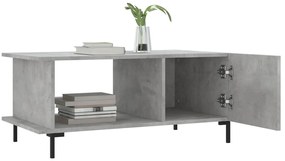 Mesa de centro 90x50x40 madeira processada cinza cimento