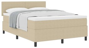 Cama Box Spring com Colchão Verde Claro Cinza 140x200 cm Tecido Cordur