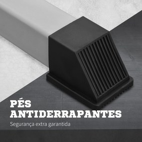 Suporte para Barras de Pesos Ajustável 2 Peças de Aço Treino em Casa Peso 200 kg 58,5x75,5x136-176 cm  Prata e Preto