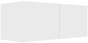 4 pcs conjunto de móveis de TV derivados de madeira branco