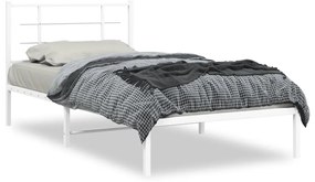 Estrutura de cama em metal com cabeceira 107x203 cm branco