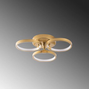 Candeeiro de Teto Halka – Dourado – 37 x 9 x 32 cm