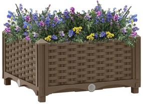 vidaXL Canteiro elevado 40x40x23 cm polipropileno