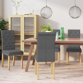 vidaXL Cadeiras de jantar 4 pcs tecido cinzento-escuro