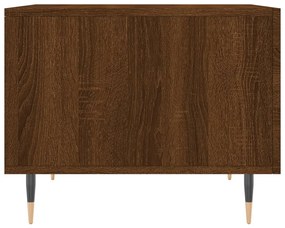 Mesa centro 2 pcs 50x50x40 cm madeira proc. carvalho castanho