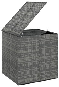 Caixa para almofadões de jardim 100x97,5x104cm vime PE cinzento