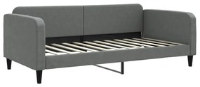 Sofá-cama c/ gavetão/gavetas 100x200 cm tecido cinzento-escuro