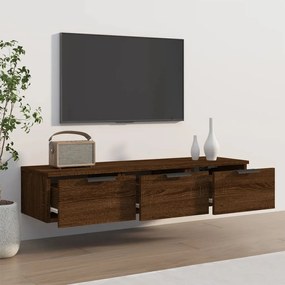 Móvel de TV de Parede Flix com 3 Gavetas de 102cm - Castanho - Design