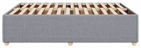 Estrutura de cama sem colchão 160x200 cm tecido cinzento-claro