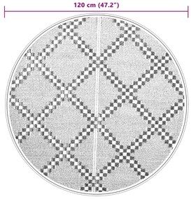 Tapete de exterior Ø120 cm ARAKIL PP castanho