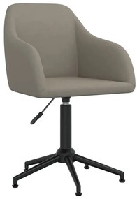 vidaXL Cadeira de escritório giratória veludo cinzento-claro