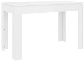 Mesa de Jantar Luna de 120cm - Branco Brilhante - Design Minimalista