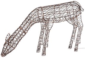 Candeeiro de pé Rena em rattan castanho incluindo LED IP44 - Flossie