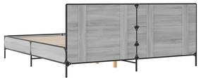 Estrutura de cama 200x200 cm derivados madeira/metal