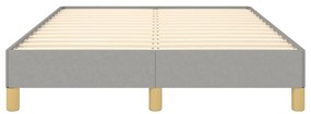 Estrutura de cama 120x190 cm tecido cinzento-claro