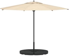 Base de guarda-sol em forma de ventoinha 4 pcs preto