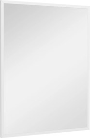 Espelho de parede retangular 60 x 80 cm, moldura em MDF branco