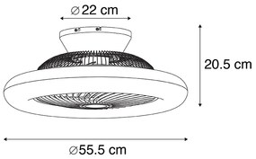 Ventilador de teto branco incl. LED com controle remoto - Clima Design