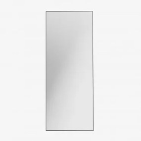 Espelho de pé em alumínio (80x200 cm) Zastron Preto - Sklum